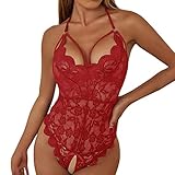 Frauen Sexy Einteiliger Bikini Aus Mesh-Kunstleder Mit Hohlem Reißverschluss Weihnachten Hochzeitsgeschenke Dessous Set Jumspsuit Nachtwäsche Babydoll Lingerie S