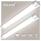 2 Stück Led Röhre 120CM Feuchtraumleuchte Led 36W 3600LM Verknüpfbar Werkstattlampe Airand IP66 Wasserfest Led Leuchtstoffröhre für Garage Keller Werkstatt Feuchtraum Bad Büro Warenhaus,Neutralweiß