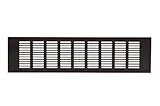 100x400 mm Aluminium Lüftungsgitter Braun/Schwarz Stegblech Lüftung Alu-Gitter Gitter Möbelgitter Möbellüftung