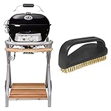Outdoorchef Gasgrill Ambri 480 G – Kugelgrill mit Trichtersystem und Fettauffangbehälter, Ø 48 cm mit 5.4 kW & Grillreinigung, Trichterbürste, schwarz, 7.5x15.5x8