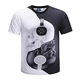 VECDY T Shirt Herren Pullover Sommer 3D Sweatshirt Printing Tees Kurzarm T-Shirt Bluse Tops Mode Sweatshirt Atmungsaktiv Oberteil Oben M-2XL