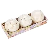 3-teiliges Weiß Badebomben Geschenkset, Badekugeln Luxuriöses Geschenk für Frauen, Freundin, Mutter, Perfektes Valentinsgruß Geburtstags Weihnachts Badeperlen geschenke für Mama, Frau, F