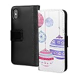 Schutzhülle für Honor 10 (PU-Leder, Motiv Kerze, Glöckchen, Weihnachtsmotiv)