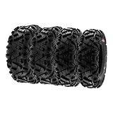 SunF A033 26x9-14 & 26x11-14 Quad ATV UTV SxS Reifen POWER I All-Terrain Gelände mit Straßenzulassung 6PR TL 70J E Prüfzeichen, Satz von 4 Stück
