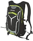 Wheel-Bee Fahrrad Rucksack Stelvio Black, mit integrierten LED-Licht für maxmiale Sichtbarkeit und Sicherheit, 18 Liter, diverse Fächer, tolles Tragesystem, USB Port, Regenhülle, 950019