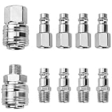 Sukudon 10 stk Euro Druckluftkupplung 1/4'BSP Schnellkupplung für Schläuche Kupplungsstecker Luftleitung Schlauch Kompressor Fitting Kupplungen L