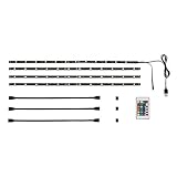 Briloner Leuchten - LED TV Beleuchtung, LED Band Dimmbar, Selbstklebend, 2m, USB-Anschluss, geeignet für 32-78 Zoll, Licht-Leiste 48 x RGB-LED Farbwechsel, Lichterk
