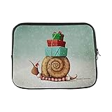 Stoßfestes Wasserdicht Laptoptasche Schnecke Und Geschenke Zu Weihnachten Oder Neujahr Notebook Hülle Herren Frauen Laptop Tasche Moderne Laptop Sleeve Case Universal Laptophülle 13I