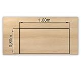 Bümö® stabile Tischplatte 2,5 cm stark - DIY Schreibtischplatte aus Holz | Bürotischplatte belastbar mit 120 kg | Spanholzplatte in vielen Formen & Dekoren| Platte für Büro, Tisch & mehr (Rechteck: 160 x 80 cm, Eiche)