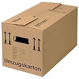 BB-Verpackungen 25 x Umzugskarton PROFI 600 x 328 x 340 mm (stabil 2-wellig, belastbar bis 40 kg, recycelte Pappe) - Sets zwischen 5 und 150 Stück