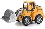 Diecast Construction Pull Back Cars Vehicle Set / 4 PCS / Mini Construction Trucks Spielzeug / Mit Bagger, Bulldozer (Zementwagen, Gabelstapler / Sandkasten-LKWs / Beste Weihnachts-Halloween-Geb