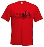 Tribal T-Shirts Herren Banksy Shopping Trolley Hunters T-Shirt, rot, X-Groß