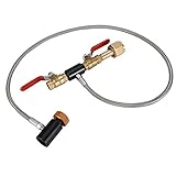 Gugxiom CO2-Nachfülladapter, CO2-Zylinder-Nachfülladapter Durable Filling Soda Tank Adapter mit Schlauch zum Befüllen von Soda Tank(36 Zoll lang, Ohne Manometer)