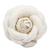 INSEET Weinlese Frauen Kamelien Brosche Charme Elegante Blumen Corsagen Schmucksache Kleidungs Zusätze, Weiß