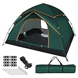 UOUNE Camping Zelt 2-3 Personen Kuppelzelt Wasserdicht Zelt Ultraleichte UV Schutz Wurfzelt für Familiengarten Camping Trekking