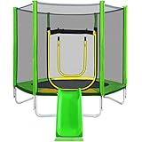 TENGGO Bominfit 7 inch Fitness Trampolin mit Rutsche Aerobic Jump Training Gym Übung Jump Kids Erwachsene Home Garden Übungsg