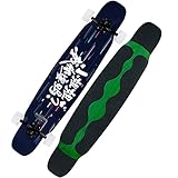 VSDEXR Komplettes Longboard Skateboard 4 Wheel Brush Street Dance Board 46 Zoll lang X9,2 Zoll Anfänger Erwachsene Kind Mädchen Junge Teen Max Belastung 200 kg