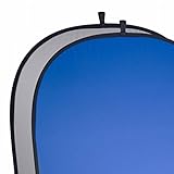 walimex pro 2in1 Falthintergrund grau/blau 150x200