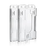 Molain Ausweishalter, 2 Stück, transparent, Hartplastik, Kartenhalter mit D