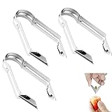 Hyxodjy 3 Stück Ananas Seed Remover Clip Erdbeerentstrunker Strunkentferner 304 Edelstahl Gemüse Obst Reparateur Hängend Dauerhaft Praktische Küchen Gadgets Ideal für Tomaten Kartoffel Ananas Aug