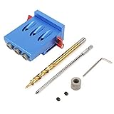 Akozon Pocket Hole Drilling Kit Schiefbohrer für die Holzbearbeitung Set Positioner Locator T