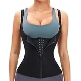 Verstellbarer Taillentrainer für Frauen, Fitness, Reißverschluss, Taillenmieder, Unterbrust-Korsett, Trimmer, Indoor Workout Body Shaper, Black-wasitline: 31-36 in, XX-Larg