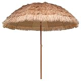 YYQ SHOP 2.1m Große Strohdach-Strandschirm Sonnenschirm mit Belüftung Gartenschirm Freien Tischschirm mit Kippsystem Knickbar B