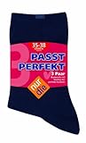 Nur Die Damen Passt Perfekt 3er Strick Socken, Blickdicht, Blau (maritim 190), 39-42