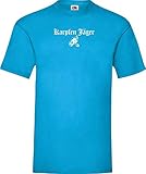 Shirtinstyle T-Shirt Karpfen Jäger fischen Angeln Hobby Karpfenangler Kultstyle, türkis, XXL