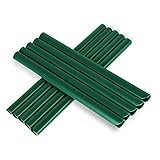 Sekey Universal-Packung mit 25 PVC-Clips, Doppelstabmatten für Privatsphäre, Sichtschutzleisten, Klemmschienen, Dunkelgrauer Gartenzaun, 190 mm x 12 mm, grü