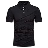 ZYYM Herren Poloshirt Basic Kurzarm T-Shirt Poloshirt Herren Freizeit Revers Short Sleeves Polo T Bequeme Shirts Slim Fit Mode Sports Polohemd Tops Kleidung Einfarbig B