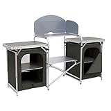 CampFeuer Campingschrank, Aluminium Campingküche, (B) 171 x (H) 111 x (T) 48 cm, Faltschrank mit Spritzschutz, vielen Ablagen und Staufächer, inkl. praktischer Trag