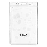 10 x Schutz und Ausweishülle DIN A7 (74 x 105 mm Dokumente), vertikal tragbar, 10 Stück transparent - twist4® - Schnell & in TOP Qualität …