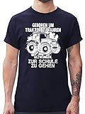 Fahrzeuge Fahrrad Bagger und Co. - Geboren um Traktor zu Fahren - L - Navy Blau - Holland Tshirt Herren - L190 - Tshirt Herren und Männer T-S