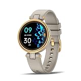 NONGLAN Smart Watch Lady Sport Smartwatch Herzfrequenz Blut Sauerstoff Monitor Frauen Mädchen Armbanduhr Für Android Ios(Color:Braun)