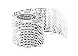 Lüftungsband/Vogelschutzgitter 5m PVC Rechtecklochung 150mm Weiß - Traufgitter, Lüftungsstreifen, Gitterblech, Kunststoff, Lochblechstreifen, Dachrinnenabdeckung