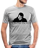 Spreadshirt Katastrophe Statement Spruch Fernsehsendung Männer Slim Fit T-Shirt, XXL, G