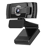 Kaulery 1080P HD Webcam Autofokus mit Objektivdeckel, Webcam mit Stereo-Mikrofon für PC, Laptop, Desktop,USB Webkamera für Live-Streaming, Videoanruf, Konferenz, Online-Unterricht, Sp