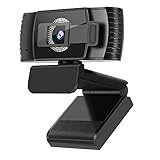 Kaulery 1080P HD Webcam Autofokus mit Objektivdeckel, Webcam mit Stereo-Mikrofon für PC, Laptop, Desktop,USB Webkamera für Live-Streaming, Videoanruf, Konferenz, Online-Unterricht, Sp