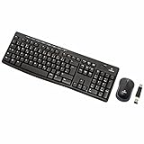 Logitech MK270 Kabelloses Tastatur-Maus-Set, 2.4 GHz Wireless Verbindung via Nano USB-Empfänger, Lange Akkulaufzeit, Für Windows und ChromeOS, Deutsches QWERTZ-Layout - Schw