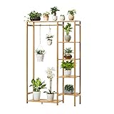 LHQ-HQ Blumentopfstandplatz Bambuspflanze Garten Blumen-Fußboden-Standplatz-Halter Flower Stand Blumen-Standplatz-Halter-Rack Badezimmer Storage Rack Utility Storage Rack-Multi-Level-Storage Rack