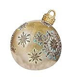 23.62in Weihnachtsdekorationen Outdoor Weihnachten Aufblasbar Ball aus PVC Weihnachtsbaum Dekoration Ball Christmas Balls Weihnachtskugeln Hängende Aufgeblasen O