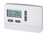 Sanitop-Wingenroth 2-Draht-Uhrenthermostat Digital | Universell einsetzbar | Raum-Temperaturregelung | LCD-Display | Heizung | Thermostat | Raumregler | Klassisch weiß | 27115 8