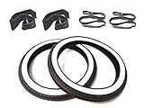 Streetparts24 Weißwandreifen Reifen Schlauch Felgenband Set 2 1/4 x 16 Zoll (2.25-16) für Zündapp Hercules Prima M Kreidler Piaggio Vespa Ciao Bravo Mofa Moped Mokick