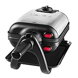 Tefal King Size Waffeleisen WM756D | Doppelwaffeleisen für 2 belgische Waffeln | professionell mit Dreh-Funktion | antihaftbeschichtete Platten | dicke Waffeln | Temperaturregler | leichte Reinigung