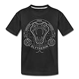 Spreadshirt Harry Potter Slytherin Wappen Schlange Kinder Premium T-Shirt, 122-128, Schw