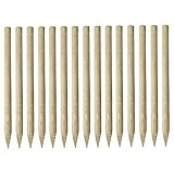 vidaXL 15x Kiefernholz Imprägniert Zaunpfahl Angespitzt Zaunpfähle Holzpfosten Zaunpfosten Holzpfahl Holz Zaun Pfosten Pfahl 4x170