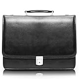 McKlein I Series River North Full Grain Cashmere Napa Leder 38,1 cm (15 Zoll) Laptop Aktentasche Schwarz (43555)