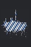 München Skyline Notizbuch: München Skyline Bayern Flagge Bayrische Fahne Blau Weiß Fan (Liniert, 15 x 23 cm, 120 Linierte Seiten, 6' x 9') Bayern Geschenk Für München F