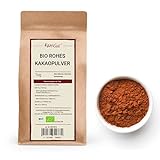 Kamelur 1kg BIO Kakao Pulver aus besten Kakaobohnen - Rohkost - 100% reiner Kakao, BIO Kakaopulver stark entölt (11% Fett) - verpackt in biologisch abbaubarer Verpackung
